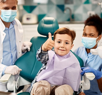 Little boy visiting a MassHealth dentist in Nashua