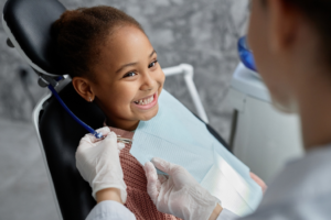 a child during a dental appointment